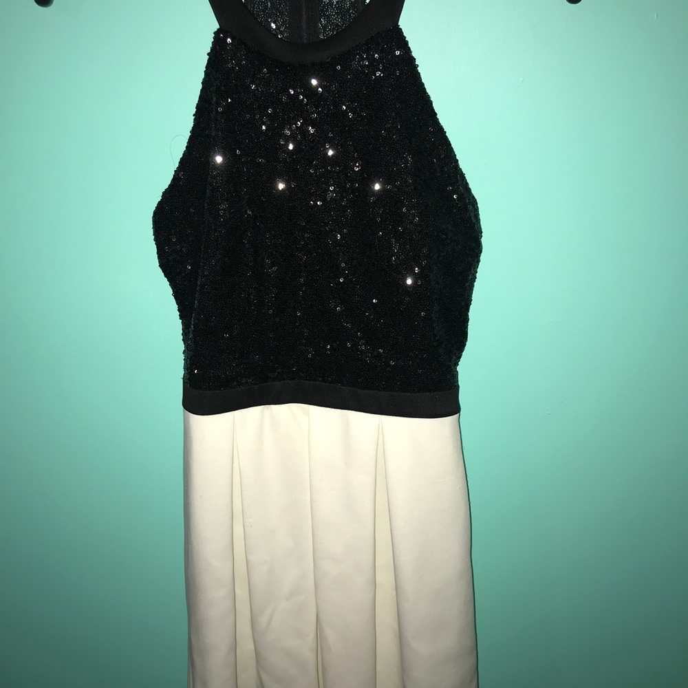 Black and white formal dress